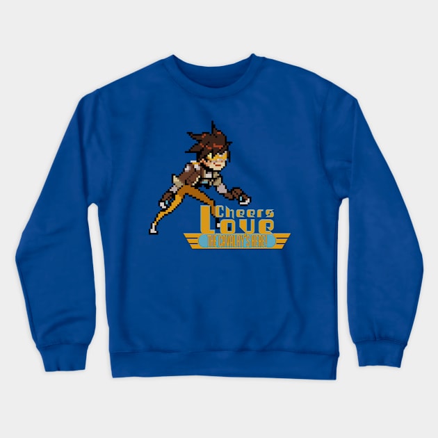 Overwatch - 16-Bit Tracer Quote Crewneck Sweatshirt by wyckedguitarist